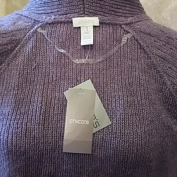 Chico's Bolero Open Front Cardigan Sweater Sz 1 NWT - Picture 6 of 9